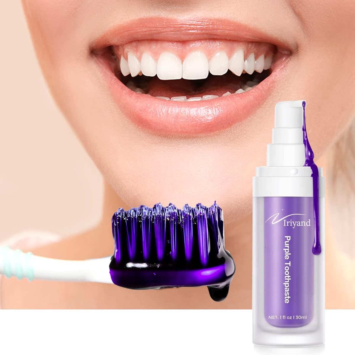 Purple Toothpaste , Purple Toothpaste, Purple Tooth Stain Removal, Teeth Whitening Booster, Teeth Whitener